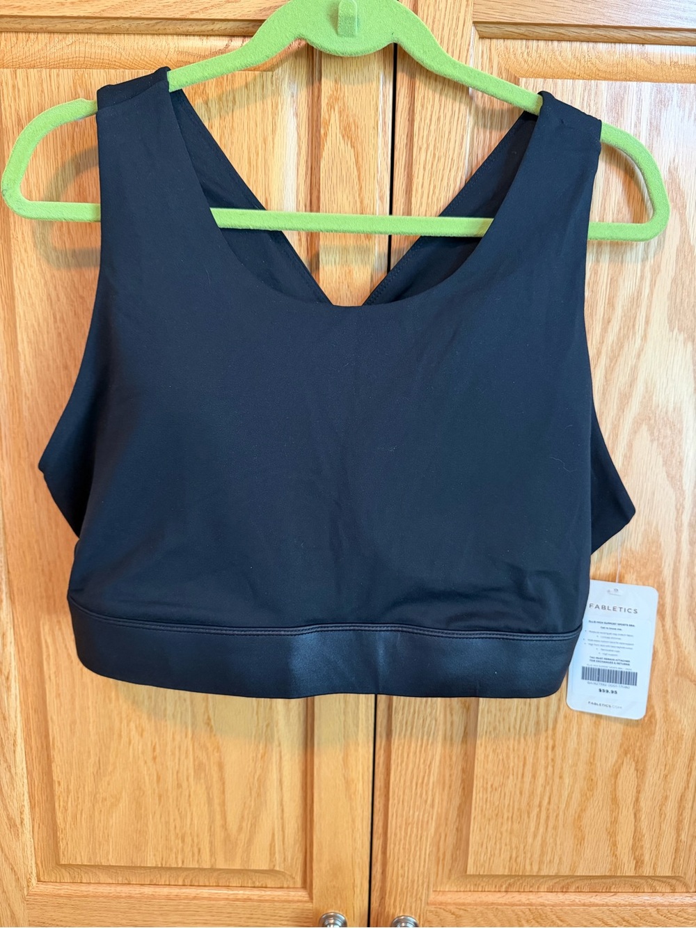 Fabletics Ellie Black 2x High Support Racerback Sports Bra